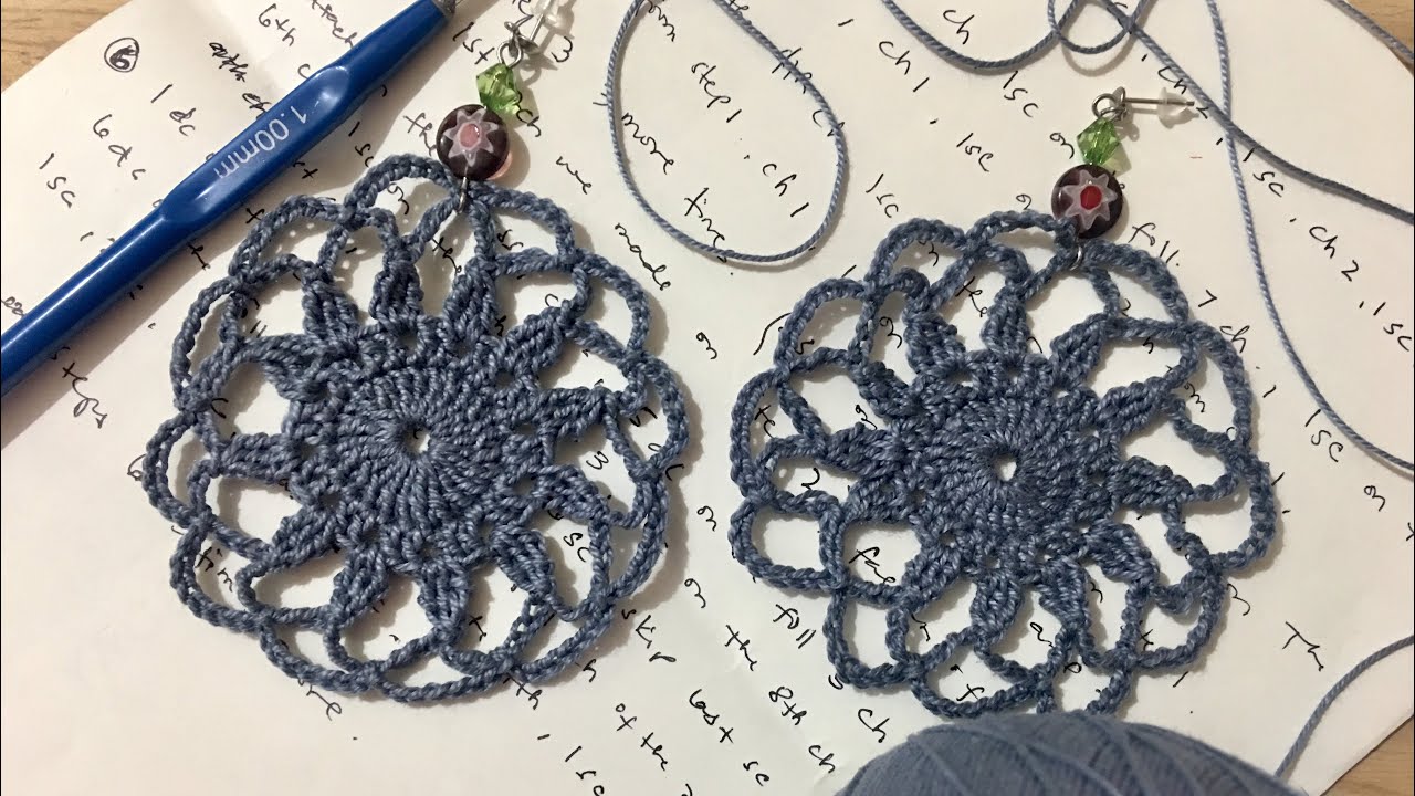 Boho Big Crochet Earrings