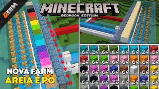 Como Fazer Nova Farm de Areia e Concreto no Minecraft Bedrock 1.20