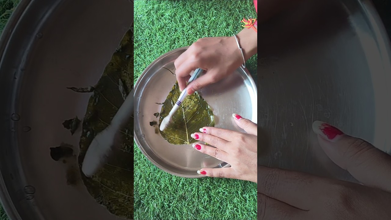 How to make skeleton leaves 😱🌿