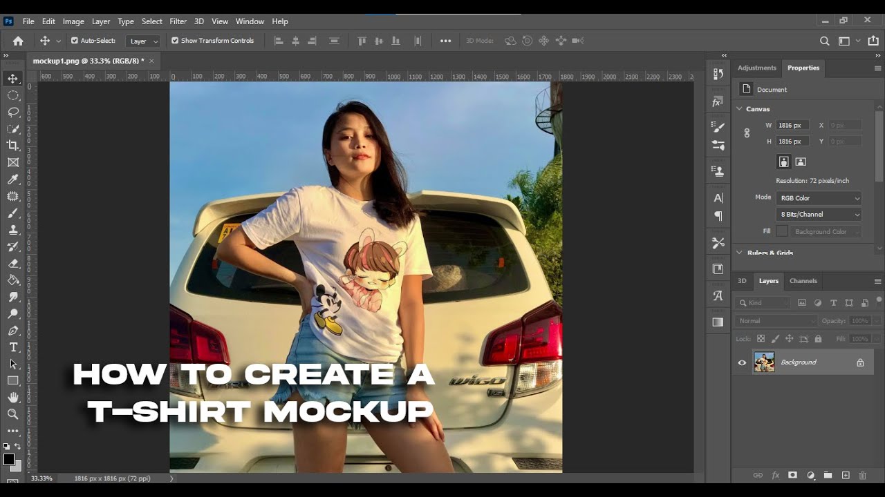 05 - How to create a t-shirt mockup | Photoshop CC 2020 - YouTube