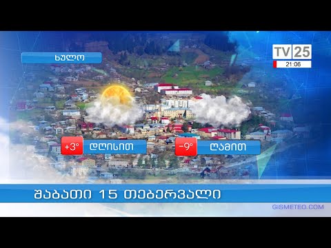 15 თებერვლის ამინდის პროგნოზი აჭარაში