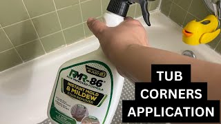 Watch Mold & Mildew Disappear 😮 RMR-86 Stain Removal in Tub Corners (No Scrubbing)