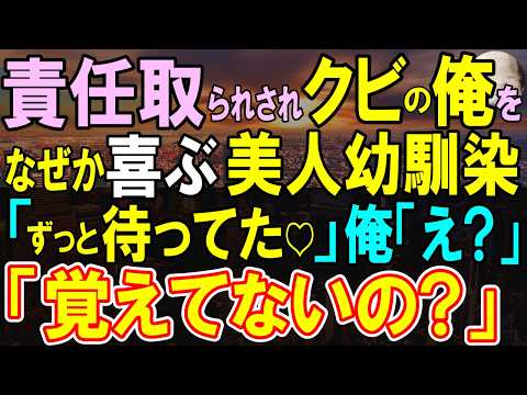 【感動】不当な責任転嫁でクビになったことを美人幼馴染に話したらなぜか大喜びで「待ってた！！」揶揄われているのかと思ったら、「もしかして約束忘れたの？」「え！？」【いい話・泣ける話・朗読】