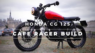 CAFE RACER Timelapse build  Honda CG 125 Brat style