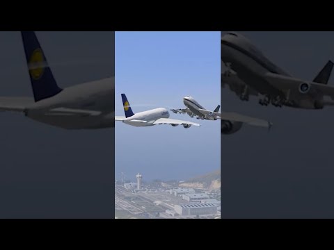 Mid-air Collision Between Two Giant Aeroplane GTA 5 #shorts