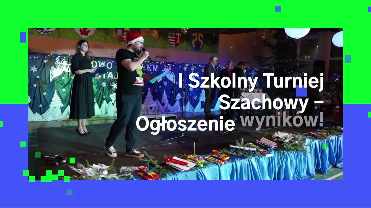I Szkolny Turniej Szachowy - WYNIKI; Kiermasz; SP nr 2 im. Jana Pawła II, Pińczów; Środa,11-12-24 r.