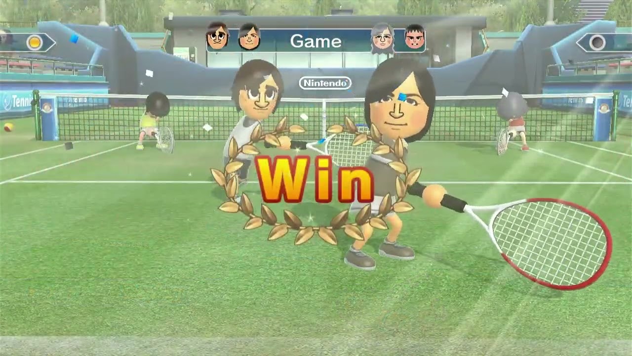 Some Of My Custom CPU Miis In Wii Sports Club Tennis