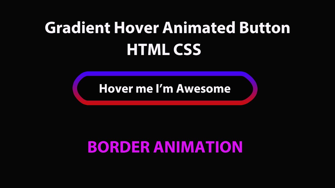 Gradient Border hover animated button |Html css - YouTube