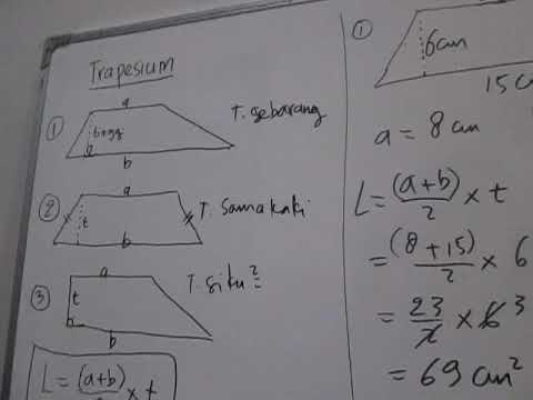 Luas Trapesium Sebarang | Luas Trapesium Sama Kaki | Luas Trapesium Siku-siku