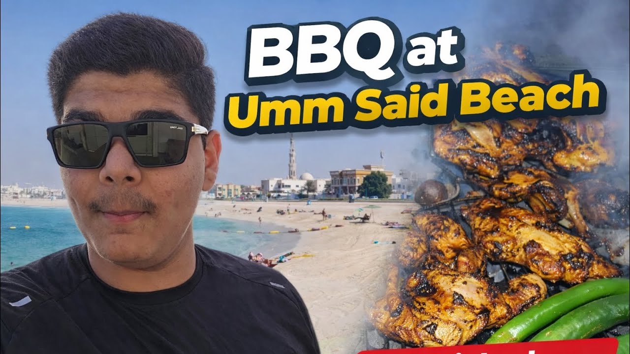 BBQ at Umm Saeed Beach (English Vlog) | Doha Qatar.