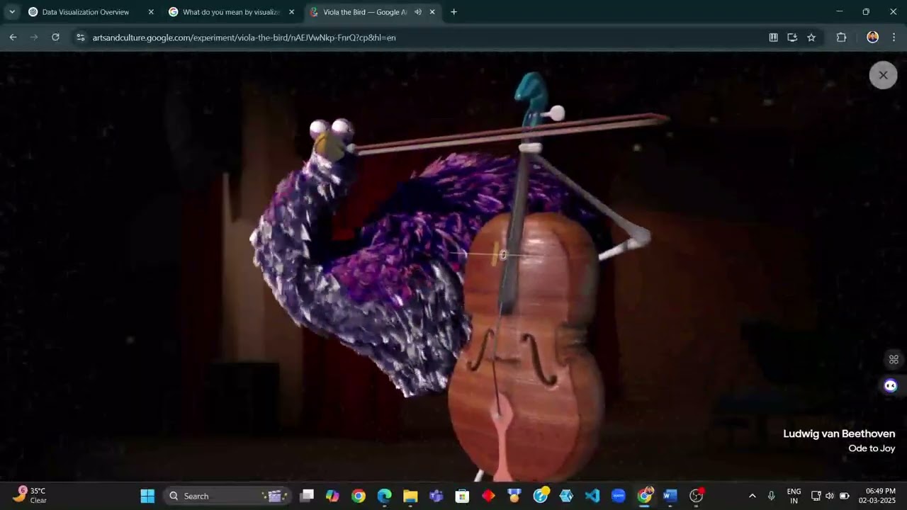Google AI Search Lab || Viola The Birds(an violin play Game)