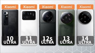 Xiaomi 10 Ultra vs Xiaomi 11 Ultra vs Xiaomi 12s Ultra vs Xiaomi 13 Ultra vs Xiaomi 14 Ultra - TE