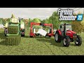 Mowing baling and collecting silage bales  la coronella  episode 2  farming simulator 22