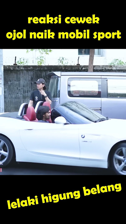 reaksi cewek sama mobil sport,