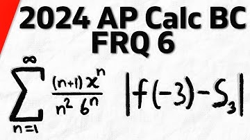 2024 AP Calculus BC FRQ 6 Solution | Calculus 1 Exercises
