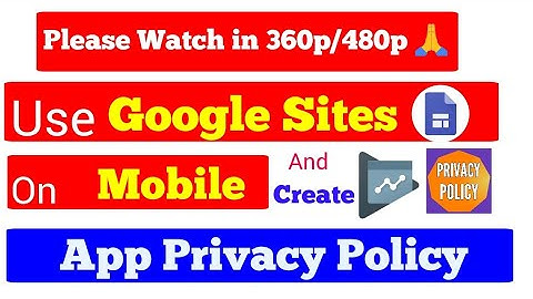 Use Google Sites on your mobile to create privacy policy for your "App" and save it to play console