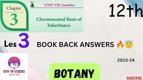 Chapter 3|12th Bio-Botany|Book Back Answers|Tamil