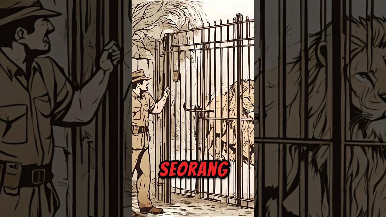 Penjaga zoo jadi santapan singa #shorts #viralvideo