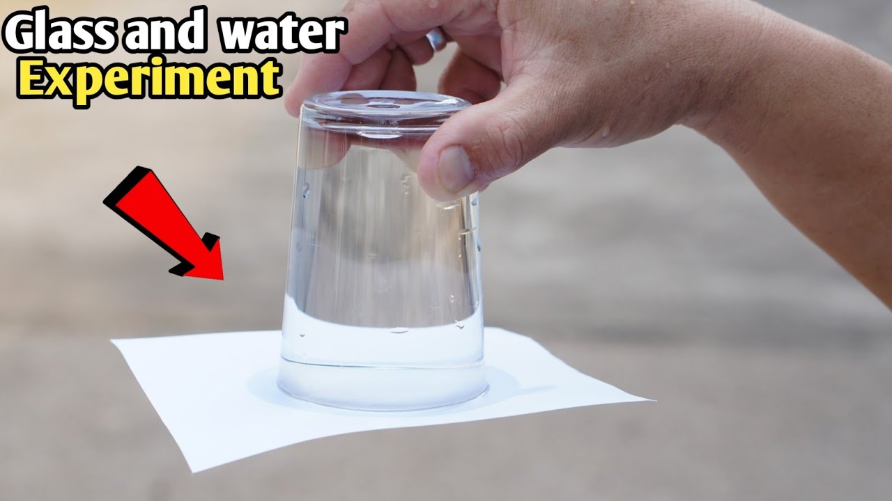 Upside down water glass experiment/ Crazy Science Experiment. 