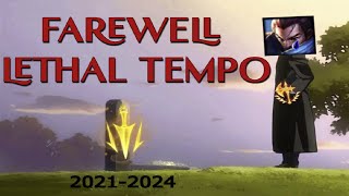 FAREWELL LETHAL TEMPO YASUO 💔😭