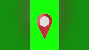 3D Location Icon Green Screen