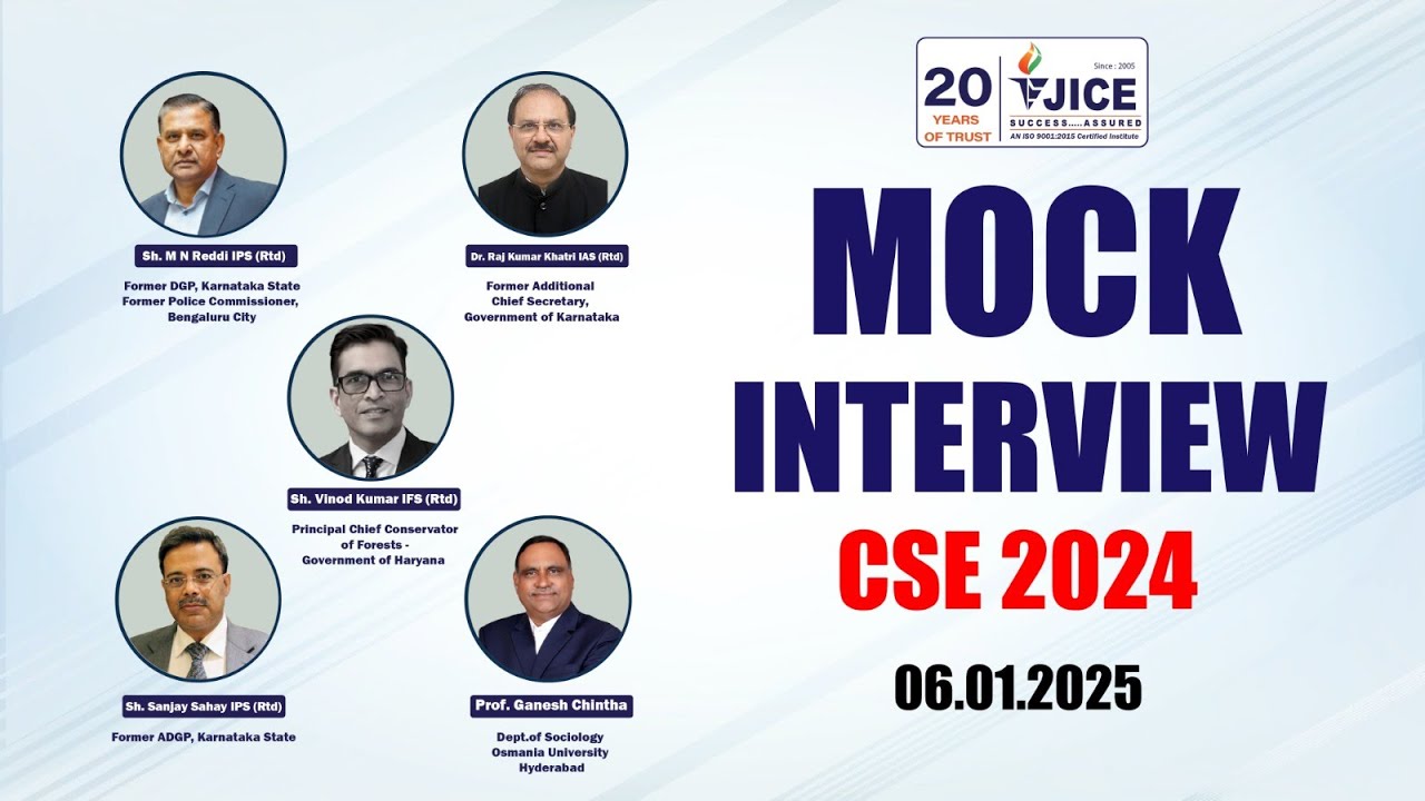 JICE IAS Academy Mock Interview | Sneak Peek | UPSC CSE 2024 - YouTube