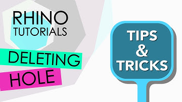 RHINO TUTORIALS Tips & Trics - delete hole