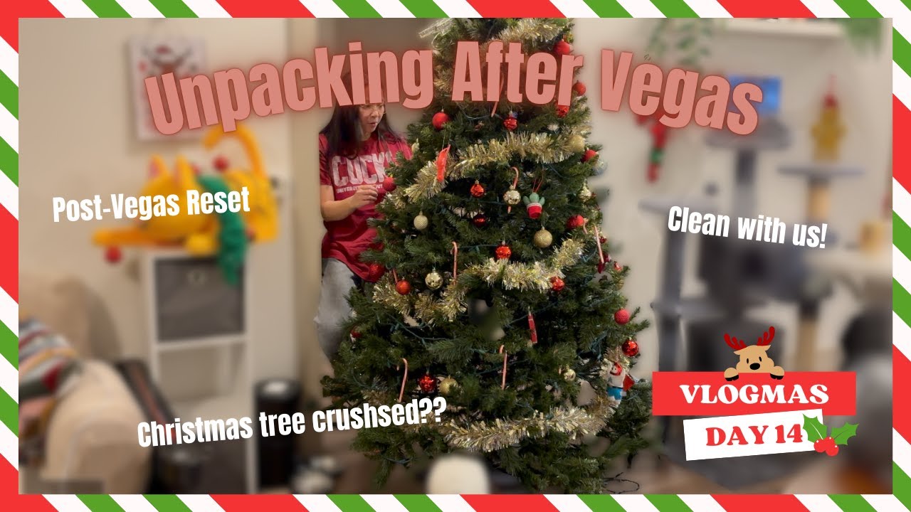 Распаковка и уборка после Вегаса! 🧺 | VLOGMAS День 14 | Перезагрузка после путешествия