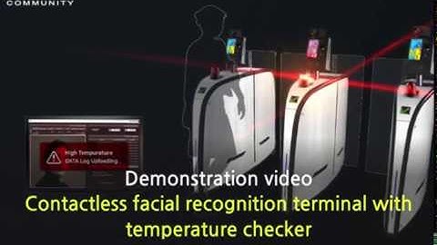 [Demonstration video] Contactless facial recognition terminal with temperature checker