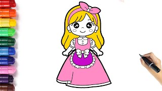 How To Draw Cute Princess Drawing For Beginners screenshot 5