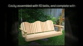 JR Ables Classic Adirondack Cypress Porch Swing