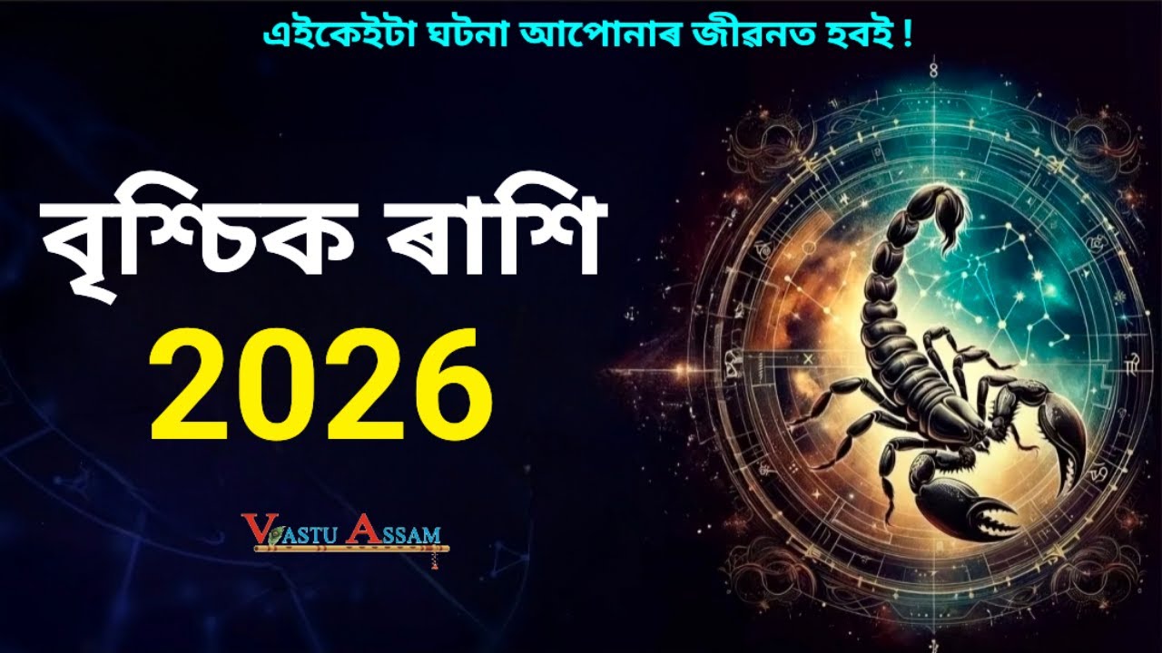 বৃশ্চিক ৰাশি 2026 ।। Vrishik Rashi 2026 ।। Scorpio 2026।।এইকেইটা ঘটনা আপোনাৰ জীৱনত হবই ! Vastu Assam