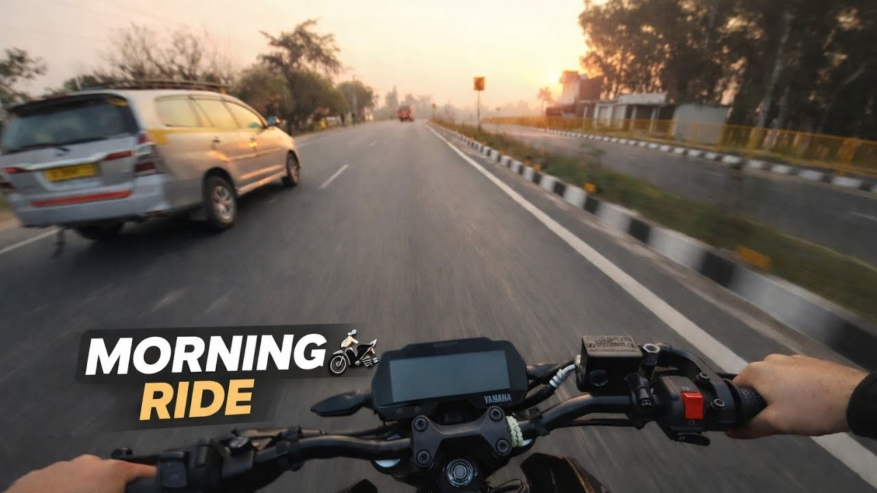 🌄 Morning Ride With My Yamaha MT-15 | Sunrise Views & Peaceful Full Throttle Ride 🏍️