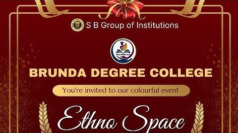 ETHNO SPACE TRAILER | BRUNDA DEGREE COLLEGE | ETHNIC DAY CELEBRATION