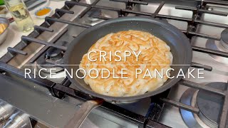 Crispy rice noodle pancake