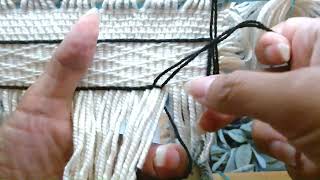 Rigid Weft Twining, ending left top right side