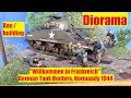 Diorama Bau/buiding "Willkommen in Frankreich" German Tank Hunters Normandy 1944