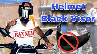 Helmet Black Visor / Dark Visor / Tinted Visor / Smoke Visor / Shaded Visor - Legal or illegal?