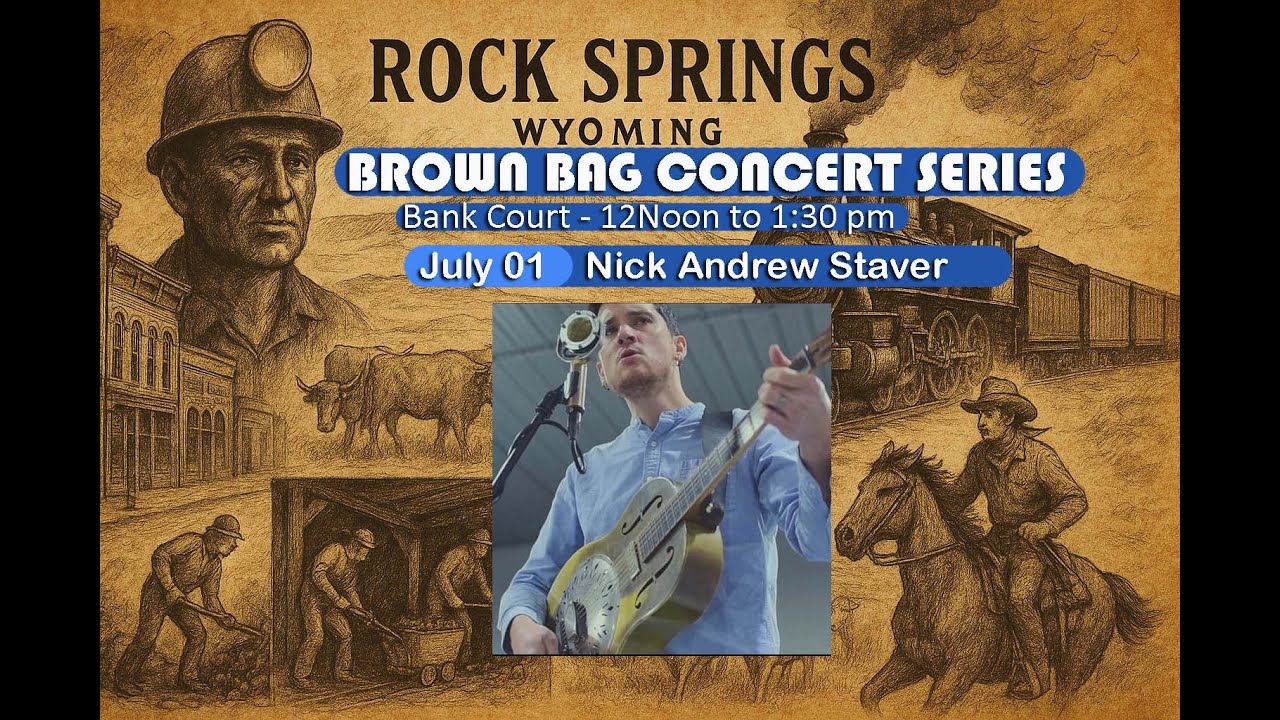 Brown Bag Concert Series in Rock Springs, WY at  Bank Court 12pm to 1:30pm
