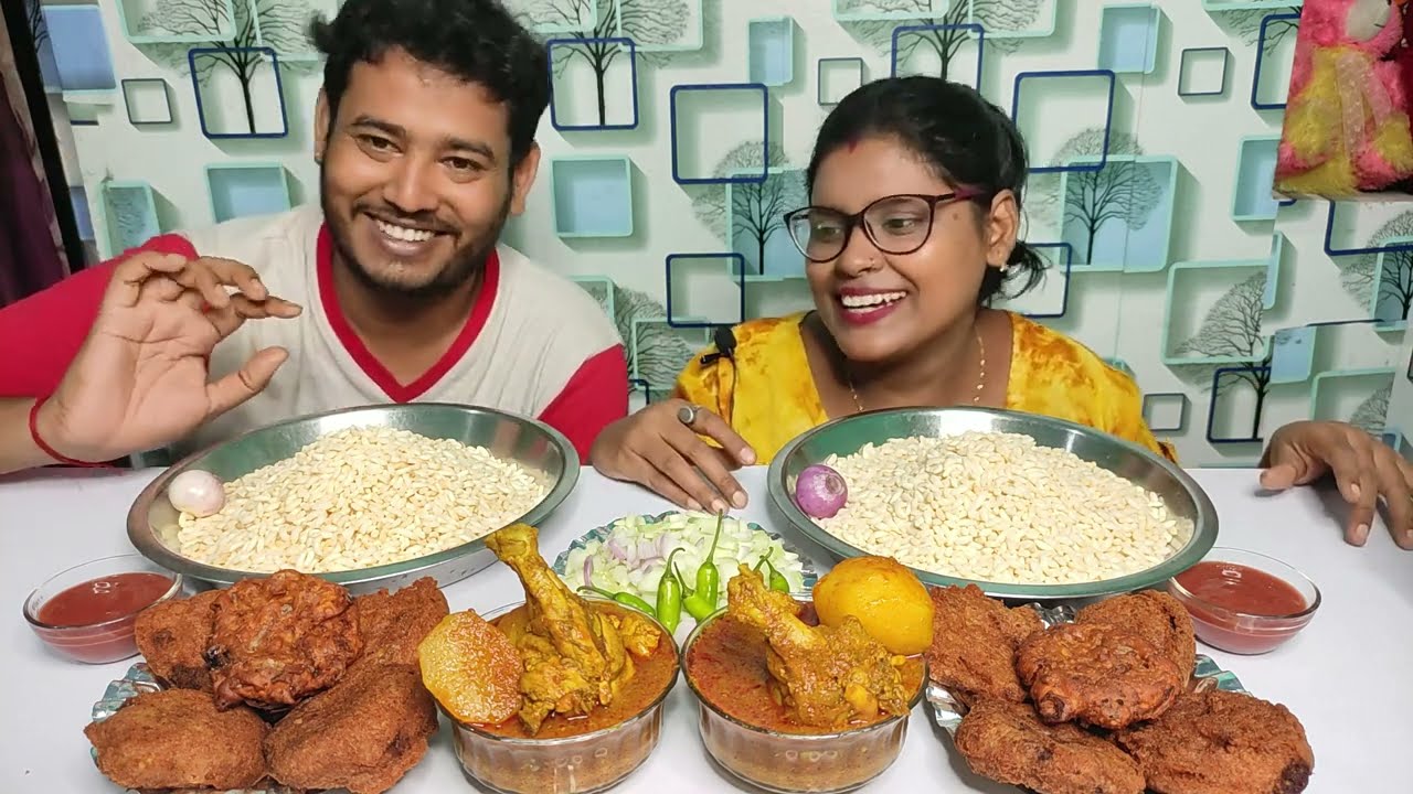 মাংস মুড়ি সাথে চপ, aj onekdin pore chicken diye muri khelam sathe chop