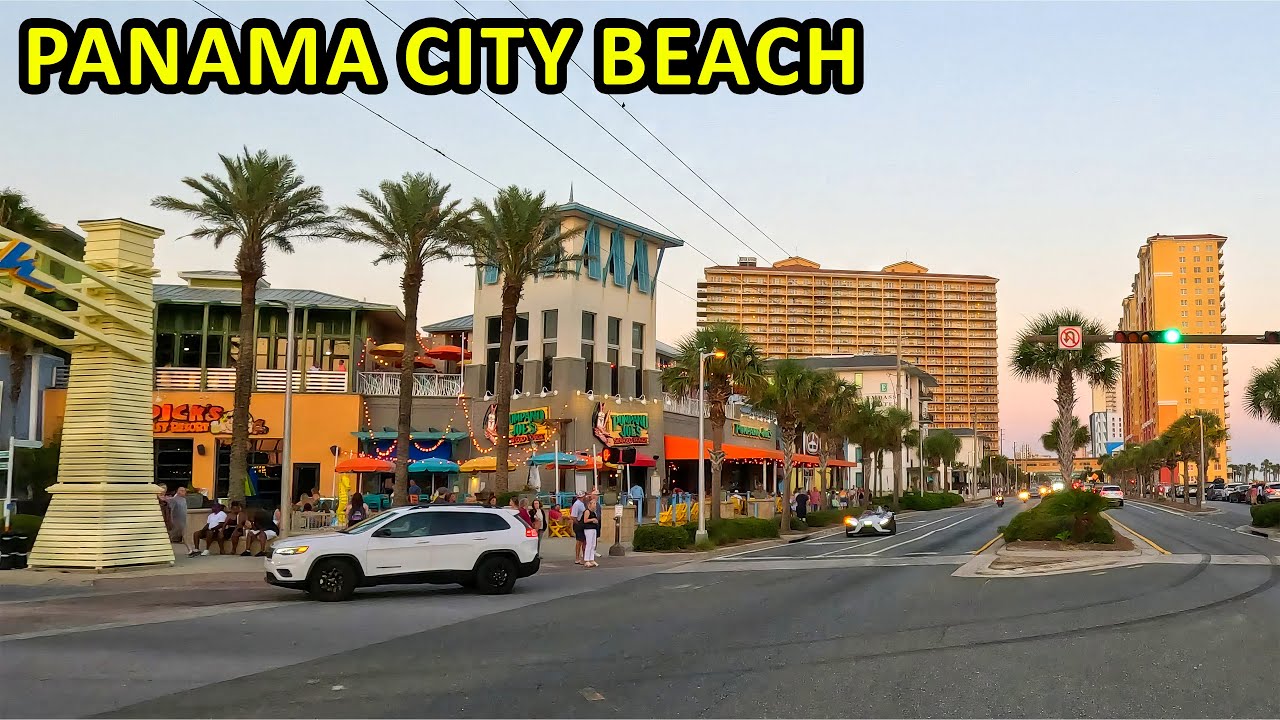 Panama City Beach Florida Driving Through