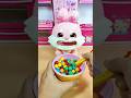 Satisfying Miniature: Pink Rabbit Eating Candy and Brushing Teeth Playset ASMR Reverse
