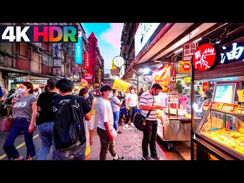 【台北內湖】737夜市/美食商圈｜4K HDR｜Taipei Night Walk - 737 Night Market, Neihu｜Taiwan Street Food