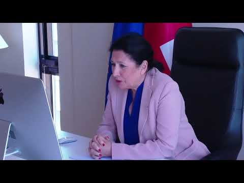 საქართველოს პრეზიდენტი  აზერბაიჯანის პრეზიდენტს ვიდეოზარის საშუალებით ესაუბრა.