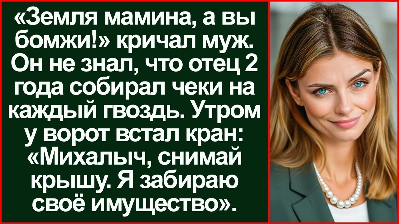 «Папаша твой пыль разводит!» муж выгнал нас. Утром он проснулся на голом фундаменте._