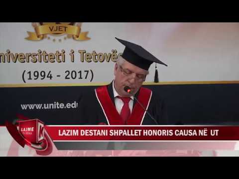 LAZIM DESTANI SHPALLET HONORIS CAUSA NË UT