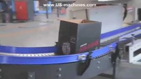 Automatic bottle dropping type cartoning machine bottle encasing line running video