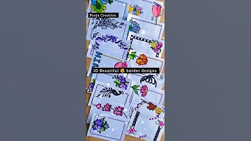 20 Beautiful border designs/Assignment front page design/Project Work Designs #love #project #shorts