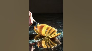 Crystal Mango Slice 🥭 So Satisfying ASMR #ai #asmr #glasscutting