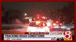 Tracking snowy road conditions in Indianapolis | News 8 at 6:30 p.m. Dec. 1, 2025